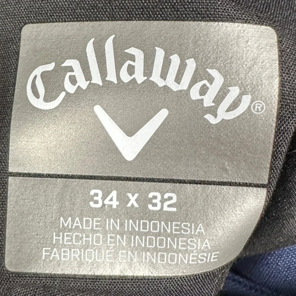 Callaway Pants Mens 34X32 Navy Blue Performance Golf Chinos Stretch 5-Pocket EUC